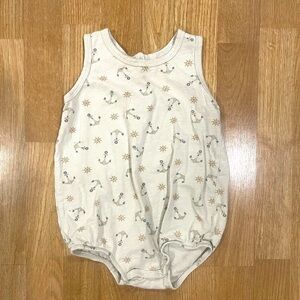 Rylee + Cru Nautical Print Baby Romper